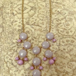 J. Crew Lilac Bubble Statement Necklace